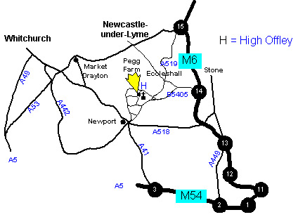 High Offley Stud - Map